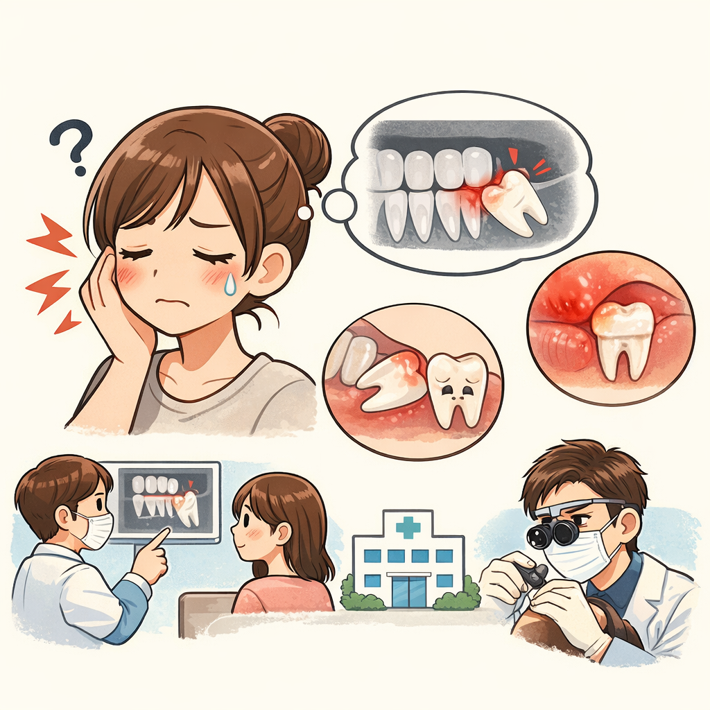 赤羽の歯医者で行う親知らず治療のイメージ|痛みや腫れに対応した診療
